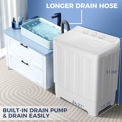 Compact Twin Tub Washing Machine for Apartments