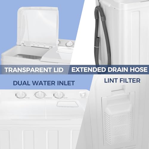 Compact Twin Tub Washing Machine for Apartments