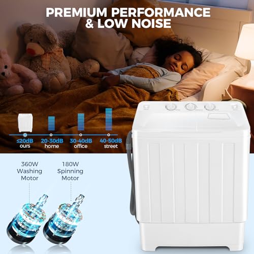 Compact Twin Tub Washing Machine for Apartments