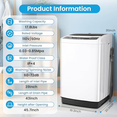 Compact 2.4 Cu.Ft Portable Washing Machine