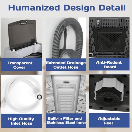 Compact Full-Automatic Portable Washing Machine Combo
