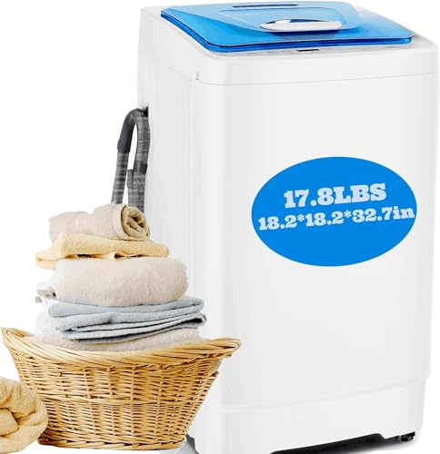 Nictemaw Portable Washing Machine, 17.8 lbs, Blue/White