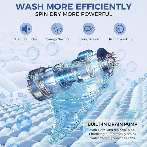 Compact Full-Automatic Portable Washing Machine and Spin-Dryer