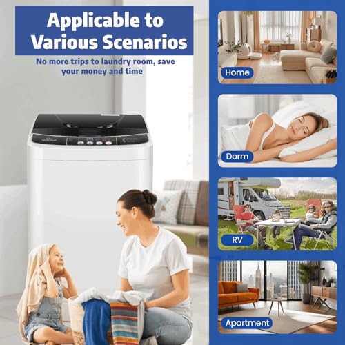 Compact Full-Automatic Portable Washing Machine and Spin-Dryer