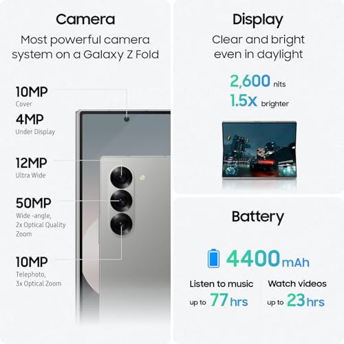 SAMSUNG Galaxy Z Fold 6 with 512GB Storage
