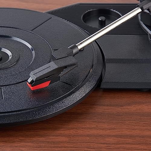 Vinyl Turntable with Bluetooth and Built-in Speakers