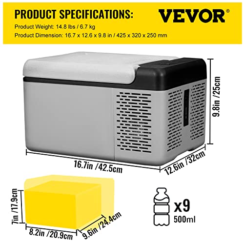 VEVOR 10QT 12V Portable Mini Car Freezer