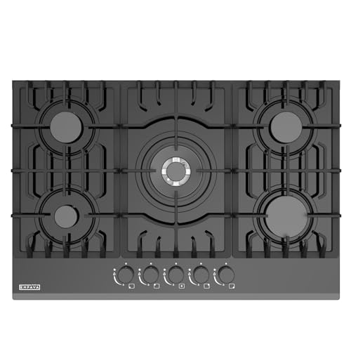 Empava 30" 5-Burner Gas Cooktop - Black Glass