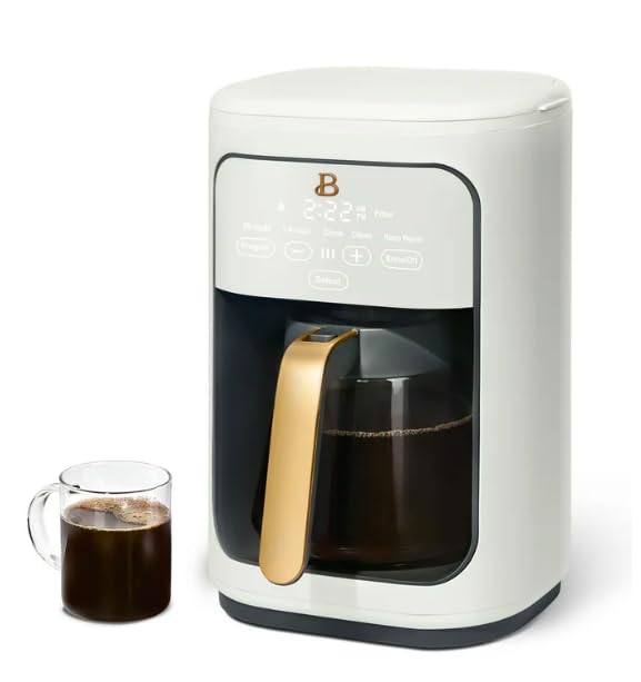 Touchscreen Programmable 14-Cup Coffee Maker - White