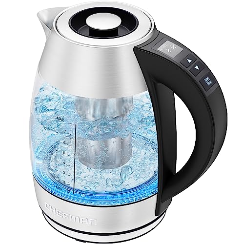 Chefman 1.8L Digital Glass Electric Kettle