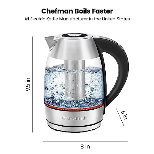 Chefman 1.8L Digital Glass Electric Kettle