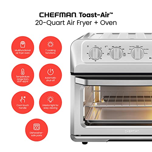 7-in-1 Chefman Air Fryer Toaster Oven Combo