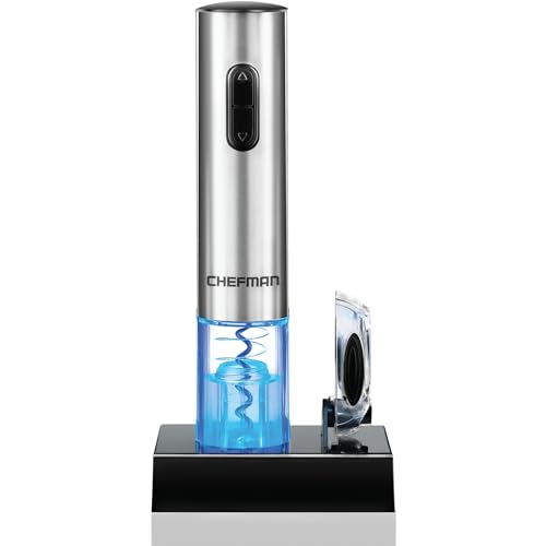 Chefman Automatic Electric Wine Opener with Foil Cutter