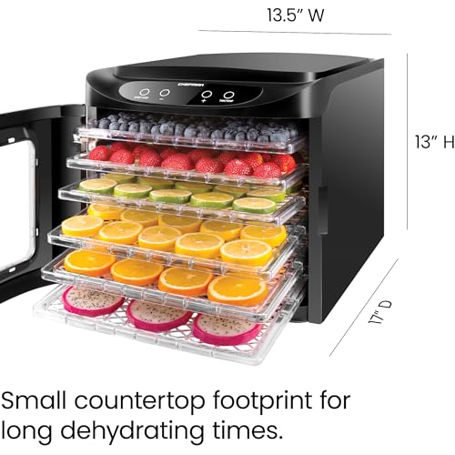 Chefman Touch Screen Food Dehydrator with 6 Trays