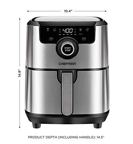 CHEFMAN 4.5 Qt Air Fryer with Dual Controls
