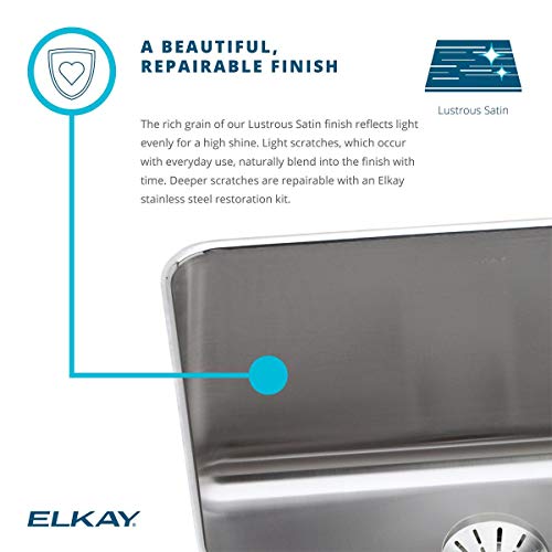 Elkay Lustertone Classic Single Bowl Stainless Steel Sink