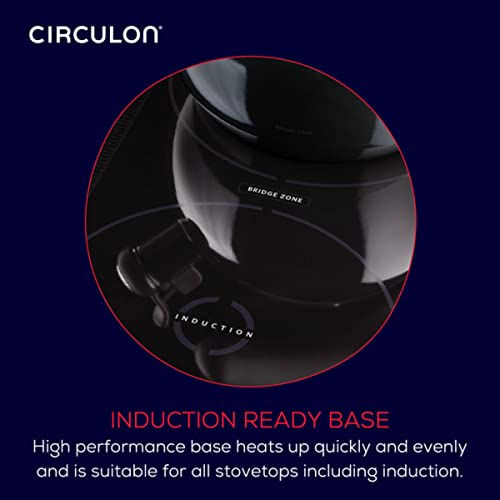 Circulon Black Whistling Teakettle with Flip-Up Spout