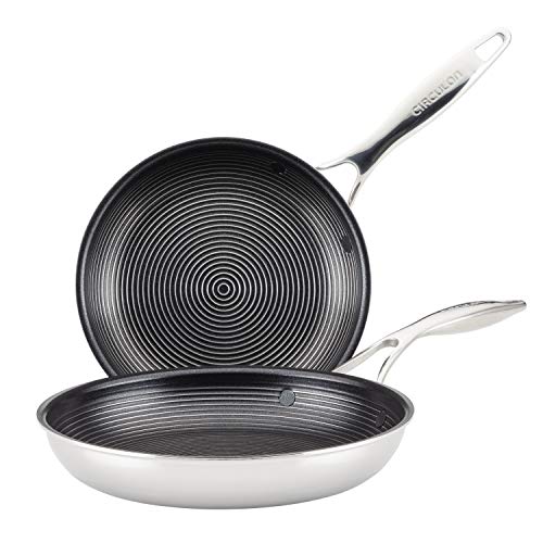 Circulon Clad Nonstick Frying Pan Set, Silver