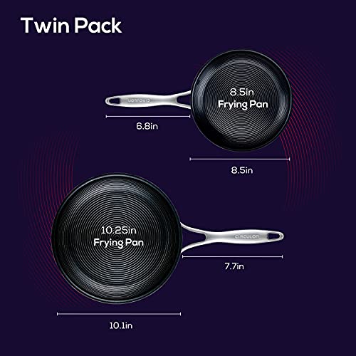 Circulon Clad Nonstick Frying Pan Set, Silver