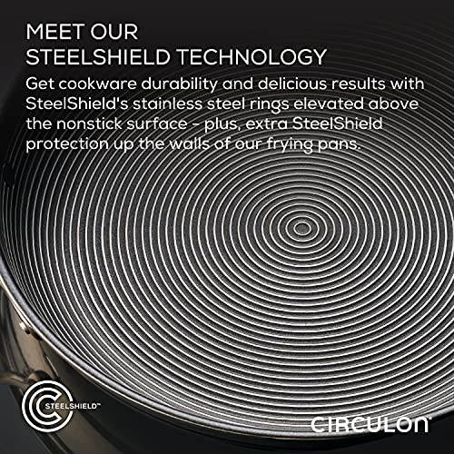 Circulon Clad Nonstick Frying Pan Set, Silver