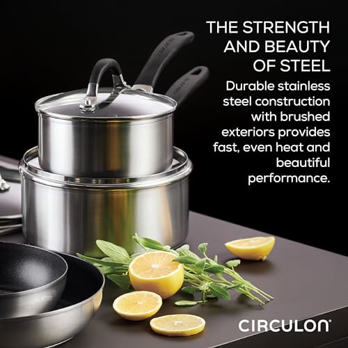 Circulon Induction Frying Pan, 10.25 Inch Stainless Steel