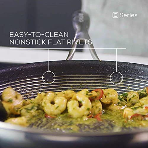 Circulon Clad 12.5-Inch Stainless Steel Frying Pan