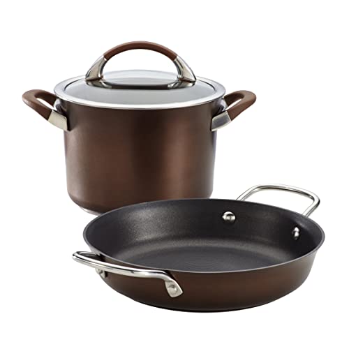 Circulon Symmetry 3-Piece Nonstick Cookware Set Chocolate