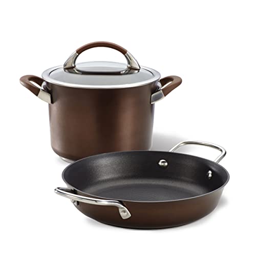 Circulon Symmetry 3-Piece Nonstick Cookware Set Chocolate