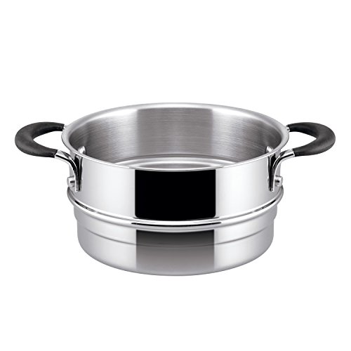 Circulon Momentum 3-Quart Stainless Steel Saucepan with Steamer