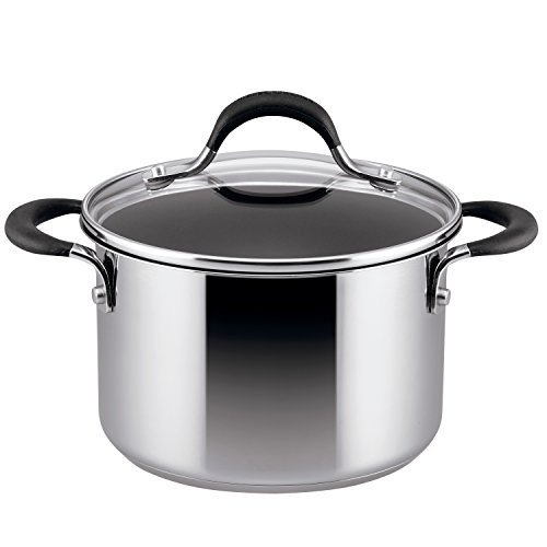 Circulon Momentum 3-Quart Stainless Steel Saucepan with Steamer