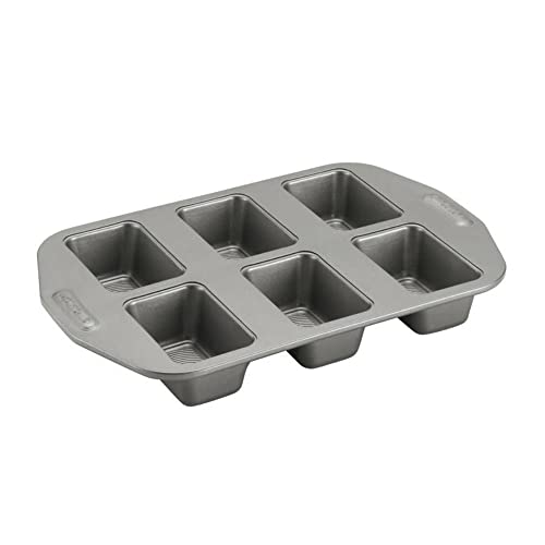 Circulon Nonstick 6-Cup Mini Loaf Pan, Gray