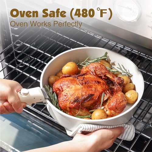 SENSARTE Nonstick 17-Piece Induction Cookware Set