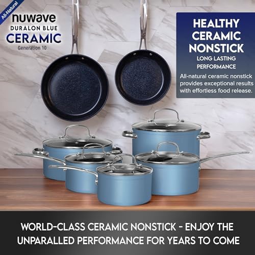 Nuwave Blue Ceramic Nonstick Cookware Set