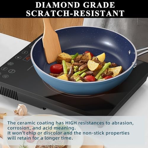 Nuwave Blue Ceramic Nonstick Cookware Set