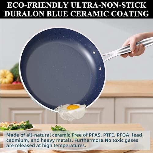 Nuwave Blue Ceramic Nonstick Cookware Set
