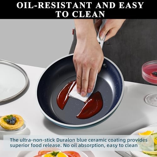 Nuwave Blue Ceramic Nonstick Cookware Set