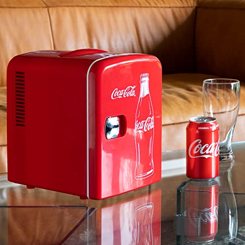 Coca-Cola Mini Fridge 4L Portable Cooler Red