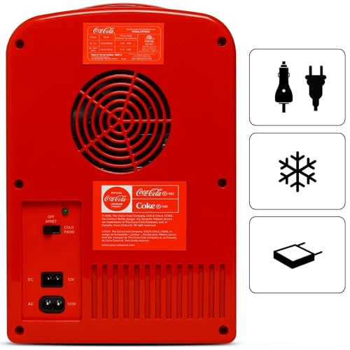 Coca-Cola Mini Fridge 4L Portable Cooler Red