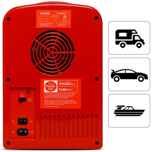 Coca-Cola Mini Fridge 4L Portable Cooler Red