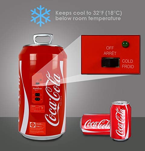 Coca-Cola Portable Mini Fridge, 8 Can Capacity