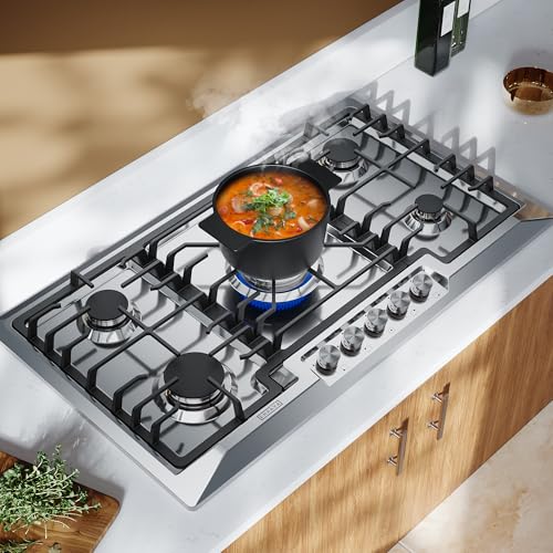 Empava 36" Gas Stove Cooktop with 5 Burner