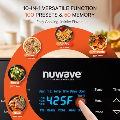 Nuwave Brio 15.5Qt 10-IN-1 Air Fryer Oven