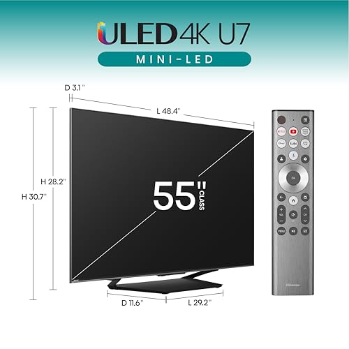 Hisense 55-Inch ULED 4K Smart TV, 2024