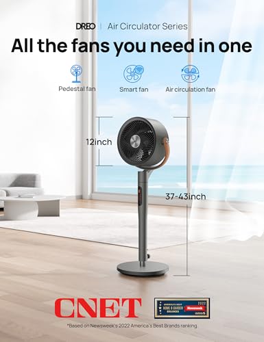 Smart Oscillating Pedestal Fan with Remote Control