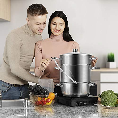 VIVOHOME 24cm Stainless Steel Juice Steamer Pot