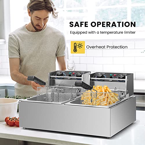 VIVOHOME 5000W Electric Deep Fryer with Baskets