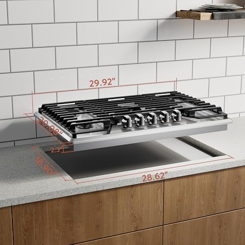 Empava 30" Gas Stove Cooktop with 5 Burners
