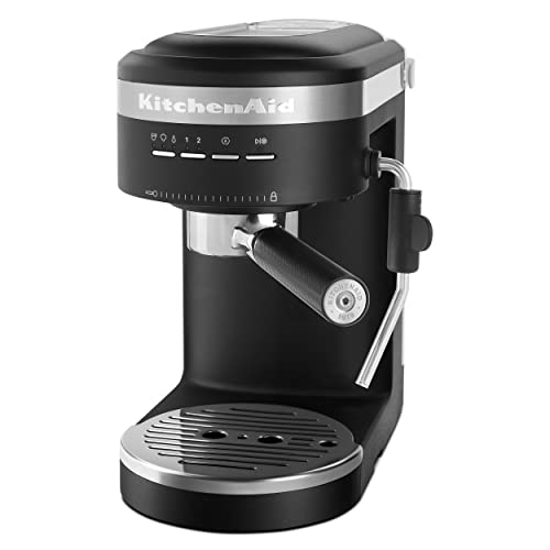 KitchenAid Black Matte Semi-Automatic Espresso Machine, 1.4L