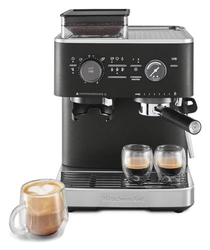KitchenAid Espresso Machine with Burr Grinder, 2.5L, Black