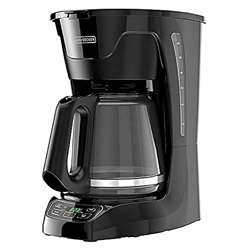 BLACK+DECKER 12-Cup Programmable Coffee Maker in Black